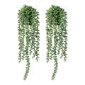 2x Artificial Hanging Succulent Plants String Of Pearls with Planter