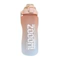 2000ml Large Water Bottle with Time Marker Portable Leakproof -d