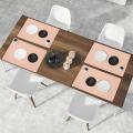 Pu Leather Placemats Set Of 6 Washable Table Mats for Home Pink