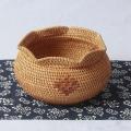 Rattan Storage Basket Hand-woven Rattan Woven Round Primary Color