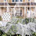 1000 Sqft Halloween Stretch Spider Web with 100 Plastic Fake Spiders