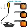 Rechargeable Amber Book Light - Reading Lights for Books In Bed