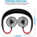 Neck Fan, Headphone Design Hand Free Wearable Personal Fan