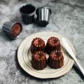Canele Mold, Muffin Cup, 4pcs Non-stick Cannele Mould Gray-black