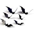 120 Pcs 3d Bat Halloween Stickers for Decor 4 Sizes Black Ghost Bat
