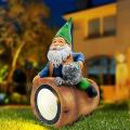 Solar Garden Gnome Decor - for Outdoor Solar Lights for Lawn Patio