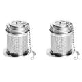 Stainless Steel Tea Infusers for Loose Tea with Chain Hook & Saucer