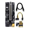 Pcie 1x to 16x Adapter Card Usb3.0 Adapter Board for Btc Miner Black