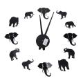 Unique Animal Shape Wall Clock Fashion Diy Acrylic Mirror Elephant