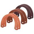 6 Pack Wooden U-shaped Handles 3 Color for Handmade Beach Bag