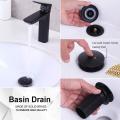 Bathroom Basin Drain Brass Sink Waste Black Popup Bath Sink Drain Kit