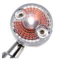 Silver Turn Signal Indicator Light Amber Universal Scooter 12v