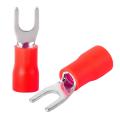 300 Pcs Red 22-16 Awg Insulated Fork Spade U-type Wire Connectors