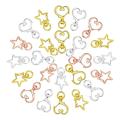 30 Pcs Star Shape Swivel Snaps and 30 Pcs Heart Shaped Swivel Clips