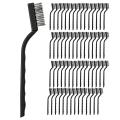 60 Pieces Mini Wire Brush Stainless Steel Brush Black, 6.7 Inch