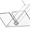 Modern Clear Acrylic Kitchen Napkin Holder with Center Bar Weighted