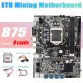 B75 Eth Mining Motherboard +g550 Cpu+4pin to Sata Cable+sata Cable