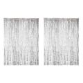 1x3m Wedding Party Wall Decoration Rain Silk Curtain-silver