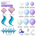 93pcs Mermaid Tail Balloon Garland Arch Kit Happy Birthday Party