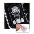 4pcs Car Central Control Gear Button Sticker Cover Trim Panel Blue