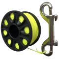 Scuba Diving Plastic Spool Finger Reel with Stainless Steel,yellow