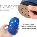 32pcs 8 Hole Sandpaper Sanding Discs Hook and Loop with Interface Pad