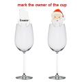 Christmas Cup Card Xmas Party Santa Hat Wine Glass Decoration G
