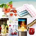 4 Pcs Ice Square Trays, Easy-release Silicone 14-ice Tray