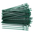 100 Pieces Adjustable Plant Twist Ties, 6.7 Inch Plastic (green)