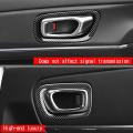 Car Interior Carbon Fiber Door Handle Frame for Honda Hrv Vezel 2021