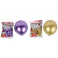 50pcs 10 Inch Latex Balloons Chrome Glossy for Party Decor- Gold