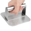 Stainless Steel Burger Press for Griddle, Non-stick Bacon Grill Press