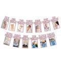 1st Birthday Photo Banner for From Newborn to 12 Months (rose Gold)