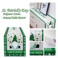 Green Clover Table Runner for Saint Patricks Day Parties Decor Small