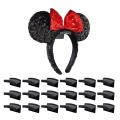 Black Adhesive Hat Hooks for Wall (18-pcs) - Strong Hold for Closet