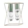 Wall-mounted Glass Vase Wall Decoration Hanging Vases, Gold