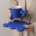210ml Ceramic Memphis Medieval Coffee Cup Couple Mug Creative, Blue