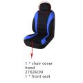 Front Car Seat Covers Front Airbag Ready , 2-piece Set(black + Blue)