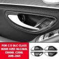 Carbon Fiber Door Handle Bowl Cover for C E Glc Class W205 X253 15-21