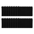 16pcs Canvas Cosmetic Bags Pouch with Zipper for Diy Craft (black)