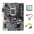 B75 Eth Mining Motherboard 8xpcie to Usb+i3 2120 Cpu+6pin to Dual