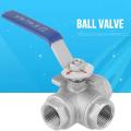 Three-way Ball Valve Stainless Steel 304 Pipe T-type Valve Internal