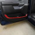 Door Anti-kick Protective Panel for Dodge Ram 1500, Red Carbon Fiber