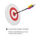 25 X 3cm Archery Eva Foam Target Bow Moving Practice White+red