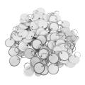 Metal Rim Tags Round Paper Tags with Metal Rings White Label(100)