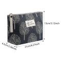 8pcs Canvas Cosmetic Bags Printed Makeup Bag Organizer Pouch,8 Styles