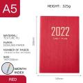 A5 Diary Notebook Pu Cover Notebooks School Office Supplie,red