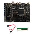 B250c Btc Mining Motherboard+ddr4 8g 2666mhz Ram+sata Cable