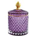Luxury Glass Storage Jar Aromatherapy Bottle Transparent Purple