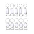 10 Pcs Metal Bottle Opener Key Ring Aluminum Heat Transfer Keychain